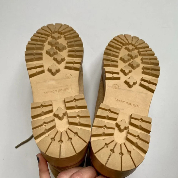 NEW Marc Fisher Mallie Faux Fur Lace Up Hiker Bootie 6 - Picture 5 of 10